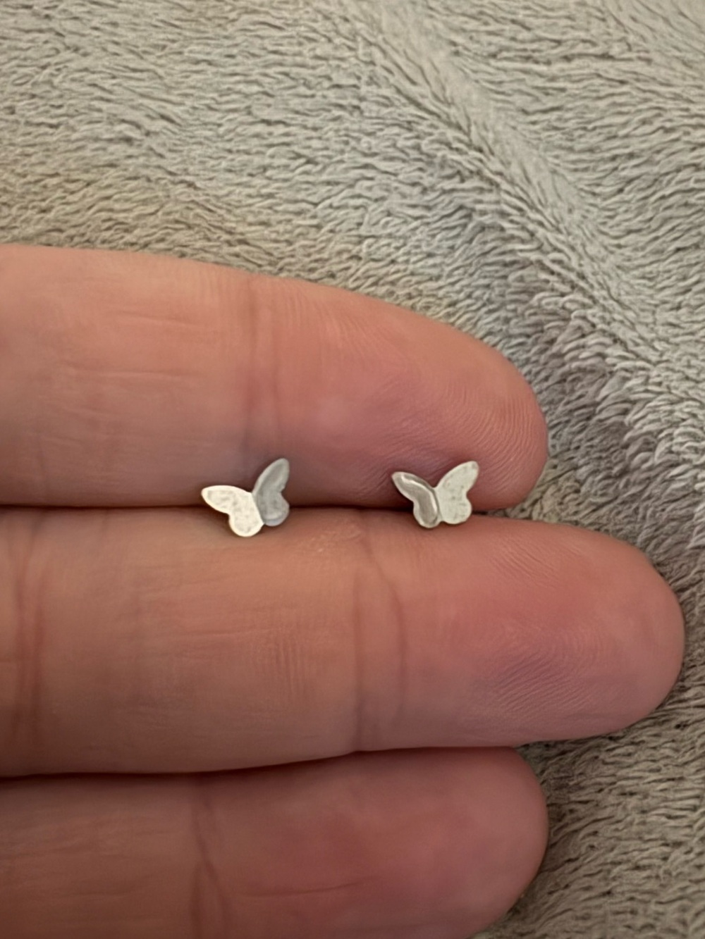 Butterfly Stud Earrings - Silver Tone Women’s Jewelry